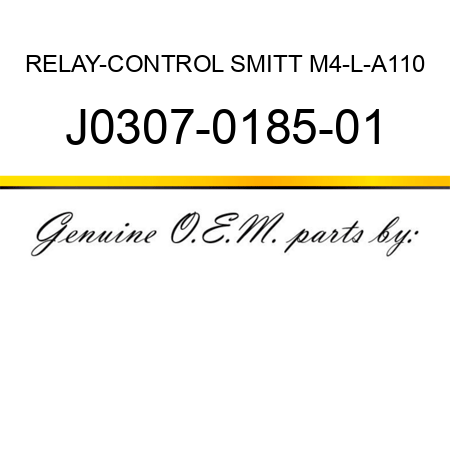 RELAY-CONTROL SMITT M4-L-A110 J0307-0185-01