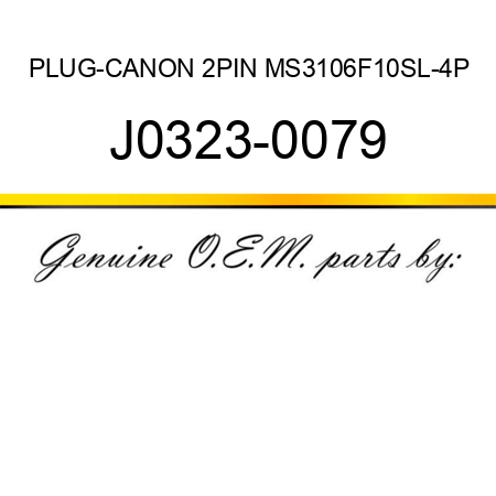 PLUG-CANON 2PIN MS3106F10SL-4P J0323-0079