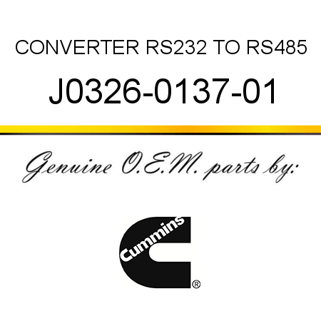 CONVERTER RS232 TO RS485 J0326-0137-01