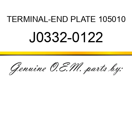 TERMINAL-END PLATE 105010 J0332-0122