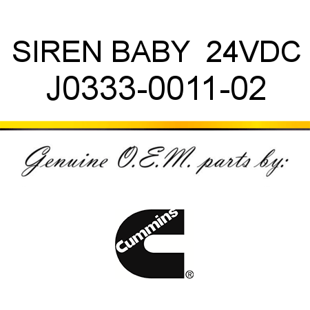 SIREN BABY  24VDC J0333-0011-02