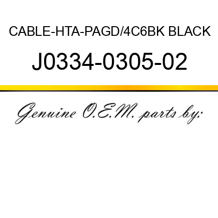 CABLE-HTA-PAGD/4C6BK BLACK J0334-0305-02