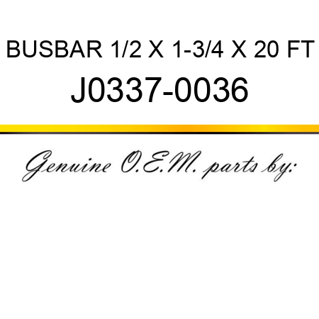 BUSBAR 1/2 X 1-3/4 X 20 FT J0337-0036