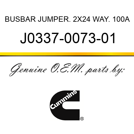 BUSBAR JUMPER. 2X24 WAY. 100A J0337-0073-01