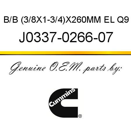 B/B (3/8X1-3/4)X260MM EL Q9 J0337-0266-07