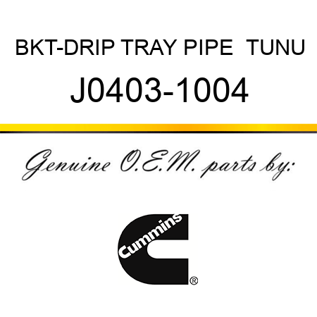 BKT-DRIP TRAY PIPE  TUNU J0403-1004