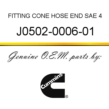 FITTING CONE HOSE END SAE 4 J0502-0006-01