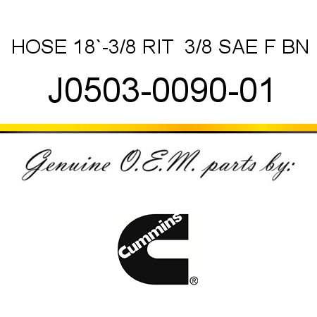 HOSE 18`-3/8 RIT  3/8 SAE F BN J0503-0090-01