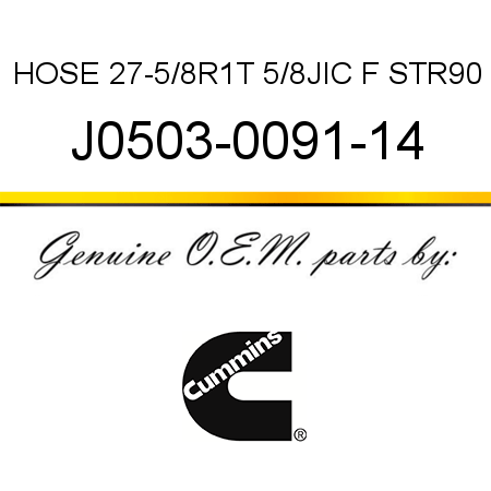 HOSE 27-5/8R1T 5/8JIC F STR90 J0503-0091-14