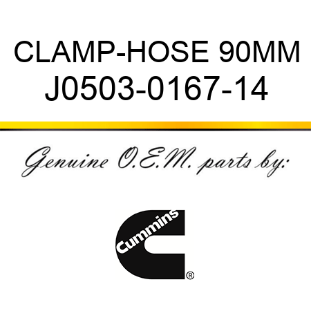 CLAMP-HOSE 90MM J0503-0167-14