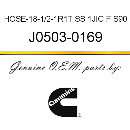 HOSE-18-1/2-1R1T SS 1JIC F S90 J0503-0169