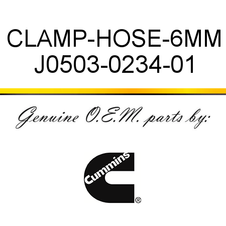CLAMP-HOSE-6MM J0503-0234-01