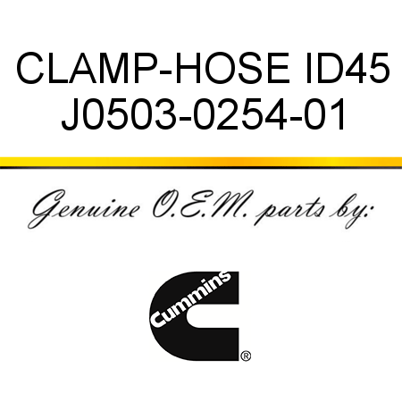 CLAMP-HOSE ID45 J0503-0254-01