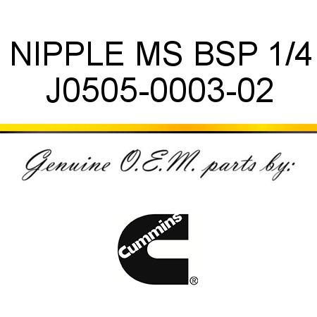 NIPPLE MS BSP 1/4 J0505-0003-02