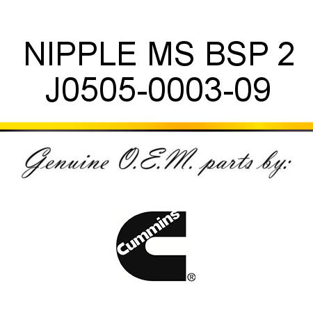 NIPPLE MS BSP 2 J0505-0003-09
