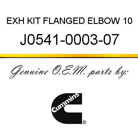 EXH KIT FLANGED ELBOW 10 J0541-0003-07