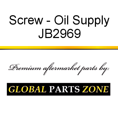 Screw - Oil Supply JB2969