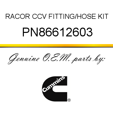 RACOR CCV FITTING/HOSE KIT PN86612603