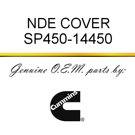 NDE COVER SP450-14450