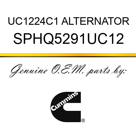 UC1224C1 ALTERNATOR SPHQ5291UC12