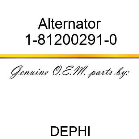 Alternator 1-81200291-0