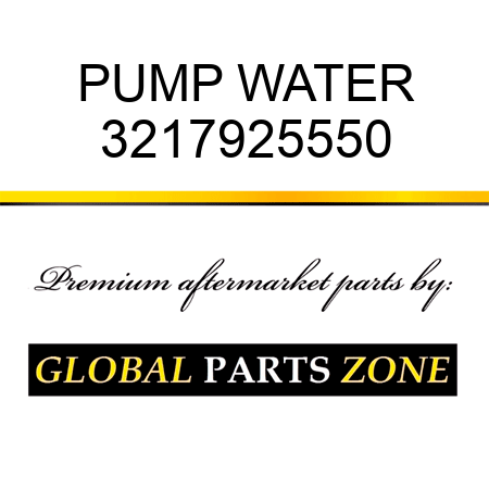 PUMP, WATER 3217925550