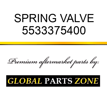 SPRING, VALVE 5533375400