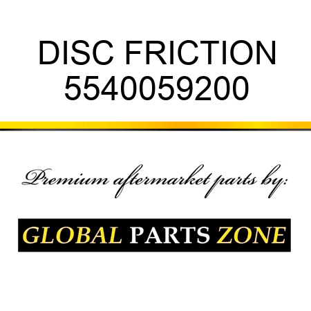 DISC, FRICTION 5540059200