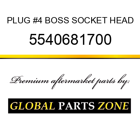 PLUG, #4 BOSS SOCKET HEAD 5540681700