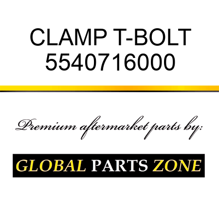 CLAMP, T-BOLT 5540716000