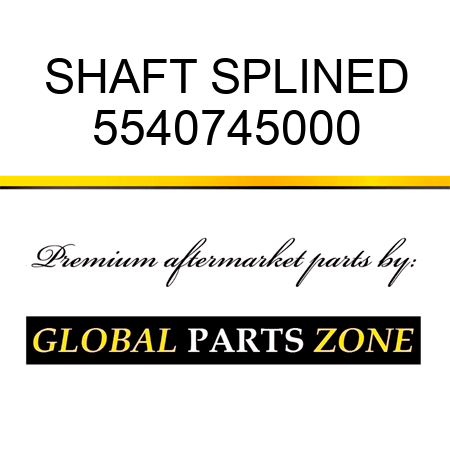 SHAFT, SPLINED 5540745000