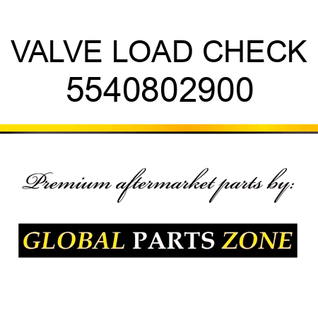 VALVE, LOAD CHECK 5540802900