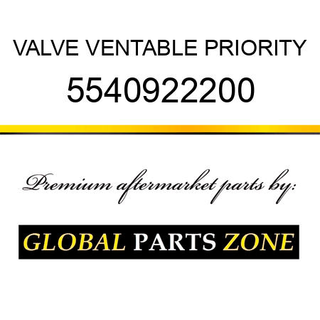 VALVE, VENTABLE PRIORITY 5540922200