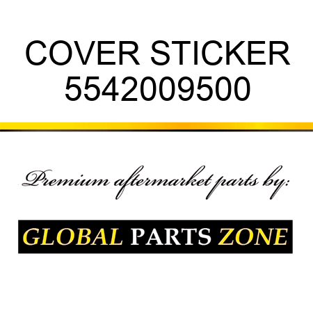 COVER, STICKER 5542009500