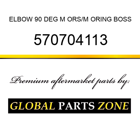 ELBOW, 90 DEG, M ORS/M ORING BOSS 570704113