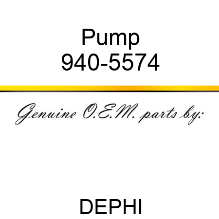 Pump 940-5574