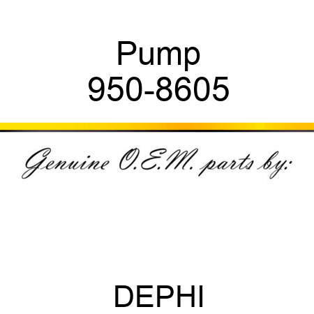Pump 950-8605