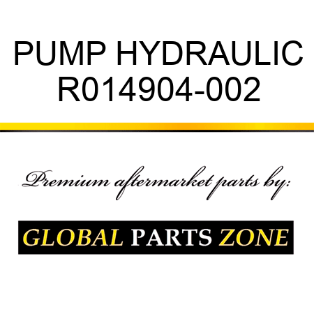 PUMP, HYDRAULIC R014904-002