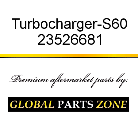 Turbocharger-S60 23526681