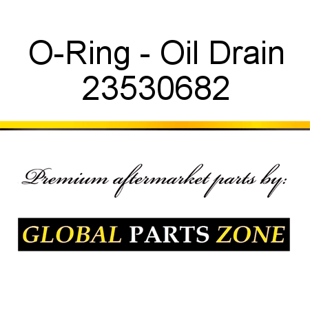 O-Ring - Oil Drain 23530682