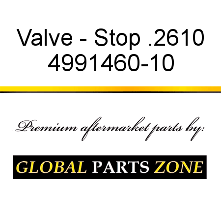 Valve - Stop .2610 4991460-10