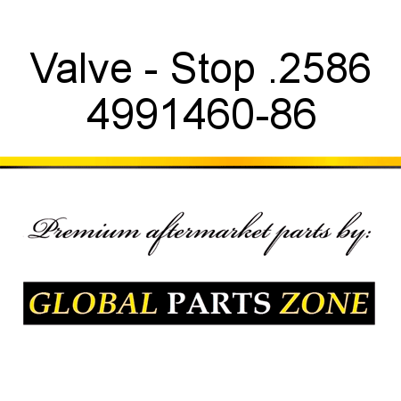 Valve - Stop .2586 4991460-86