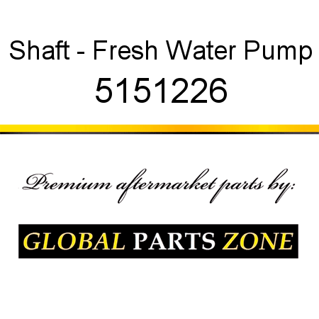Shaft - Fresh Water Pump 5151226