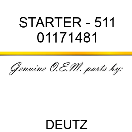 STARTER - 511 01171481