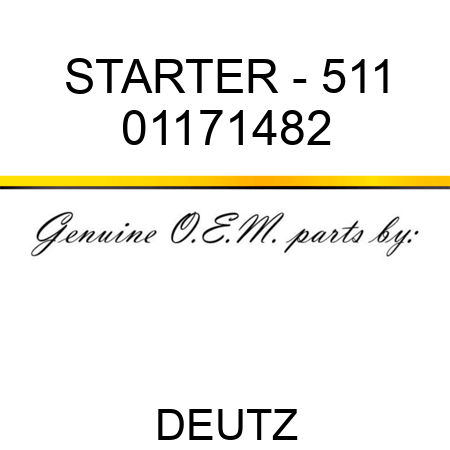 STARTER - 511 01171482