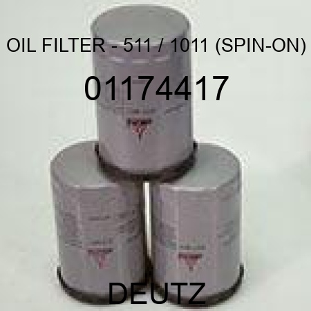 OIL FILTER - 511 / 1011 (SPIN-ON) 01174417