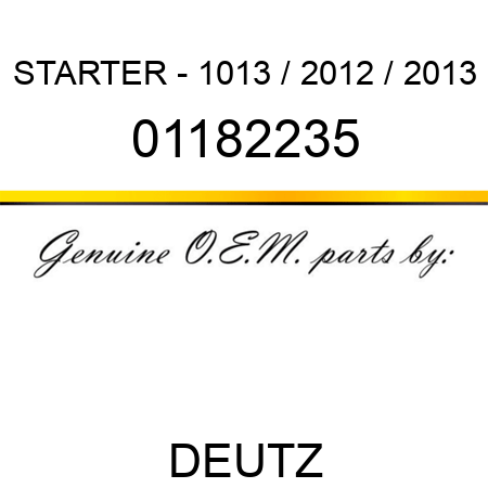 STARTER - 1013 / 2012 / 2013 01182235