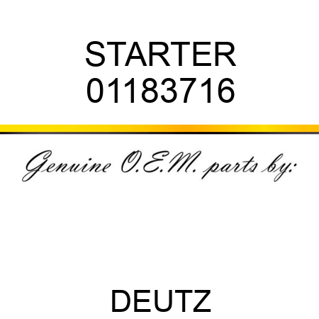 STARTER 01183716