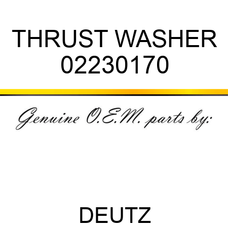 THRUST WASHER 02230170