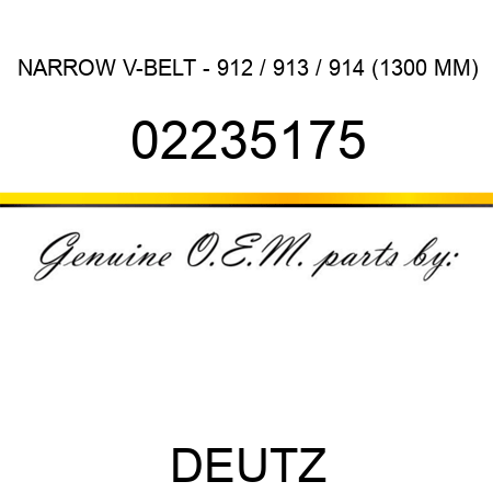 NARROW V-BELT - 912 / 913 / 914 (1300 MM) 02235175